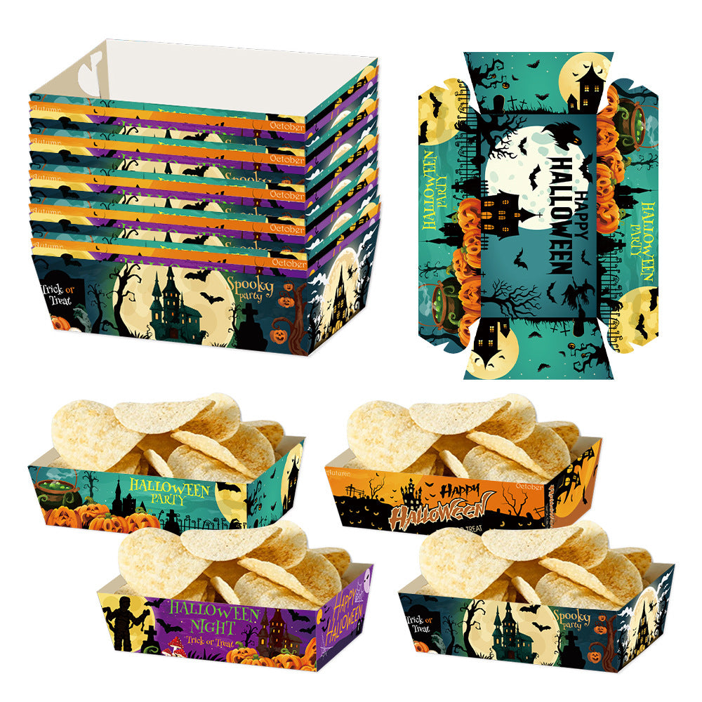 12PCS Halloween Popcorn Snack Boxes