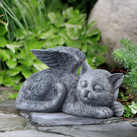 Angel Cat Memorial Statue
