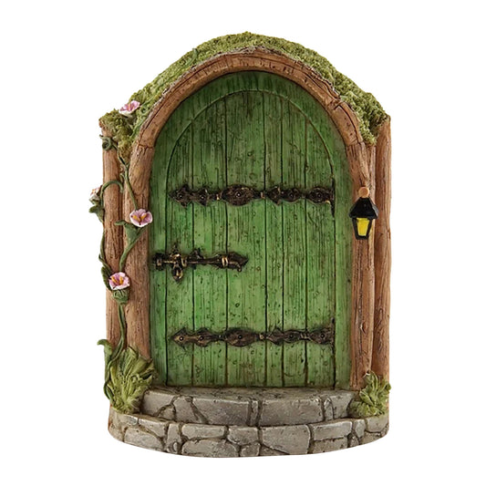 Fairy Door Wooden Garden Ornament (Green)
