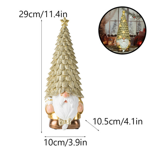 Glow-in-the-Dark Golden Gnome Christmas Tree