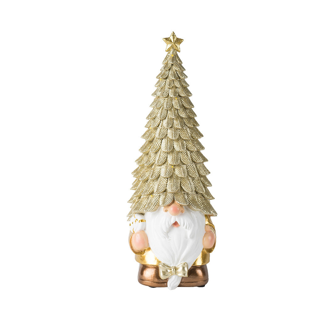 Glow-in-the-Dark Golden Gnome Christmas Tree