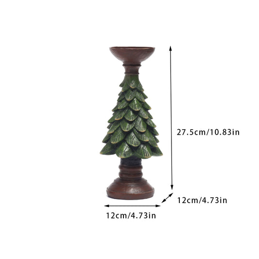Green Christmas Tree Candle Holder