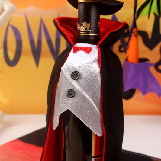 Halloween Vampire Cape Wine Bottle Cover