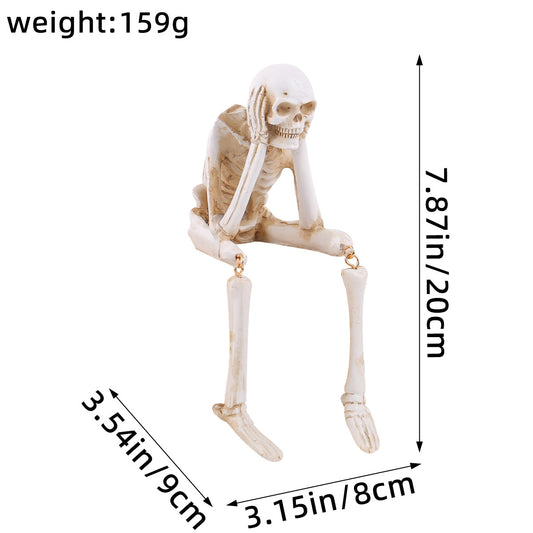 "Hear No Evil" Halloween Skeleton Figurine