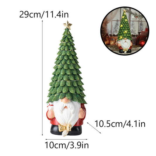 Glow-in-the-Dark Green Gnome Christmas Tree