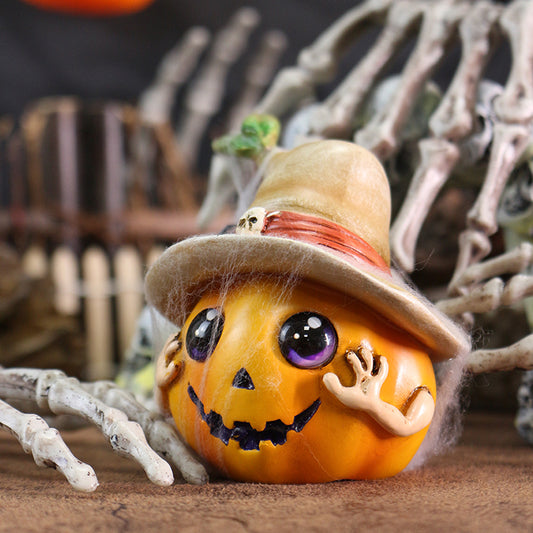 Pumpkin Elf Figurine with Hat