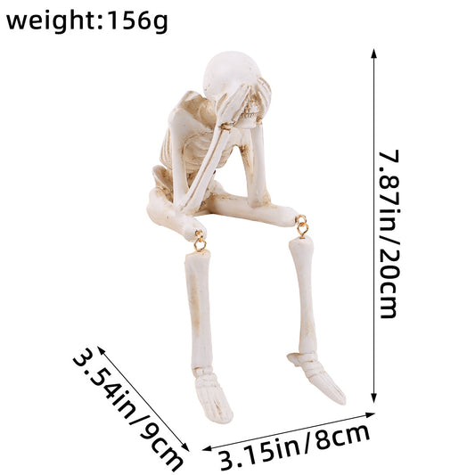 "See No Evil" Halloween Skeleton Figurine