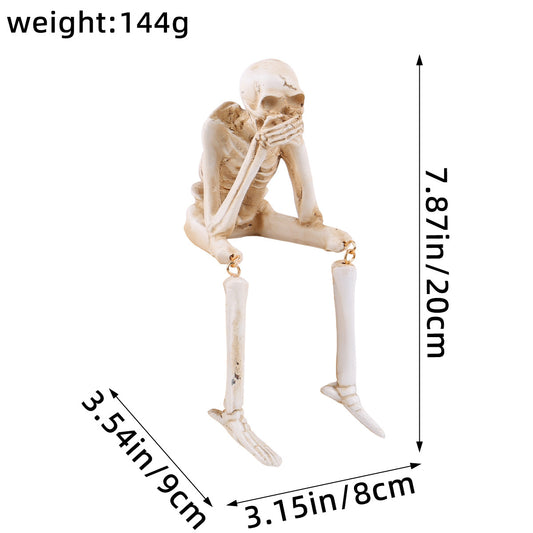 "Speak No Evil" Halloween Skeleton Figurine