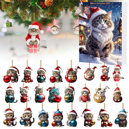 Christmas Countdown Cat Acrylic Ornament Blind Box
