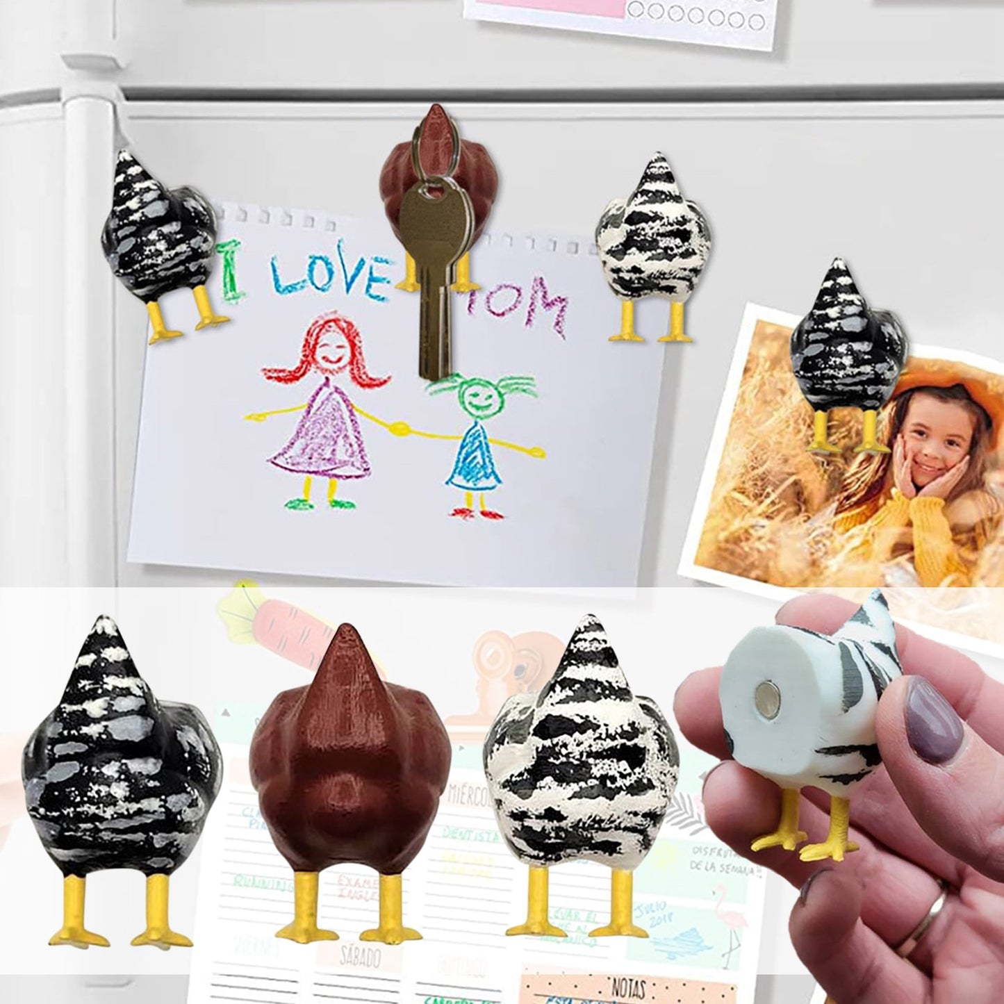 Funny Chicken Butt Fridge Magnet Key Holder