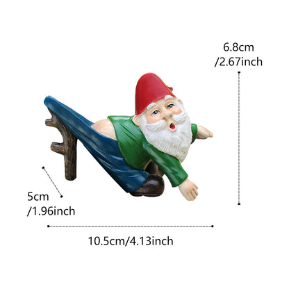 Funny Gnome Pot Hanger Statue