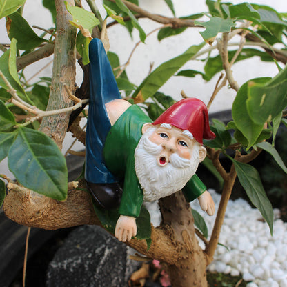 Funny Gnome Pot Hanger Statue