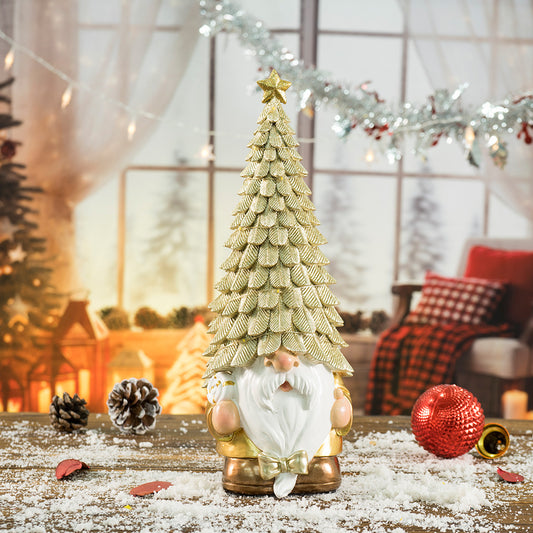 Glow-in-the-Dark Golden Gnome Christmas Tree