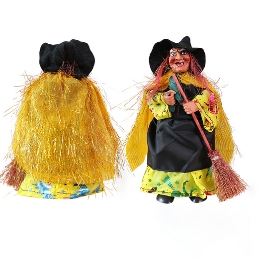 Gold Cloak Hanging Witch Halloween Decoration