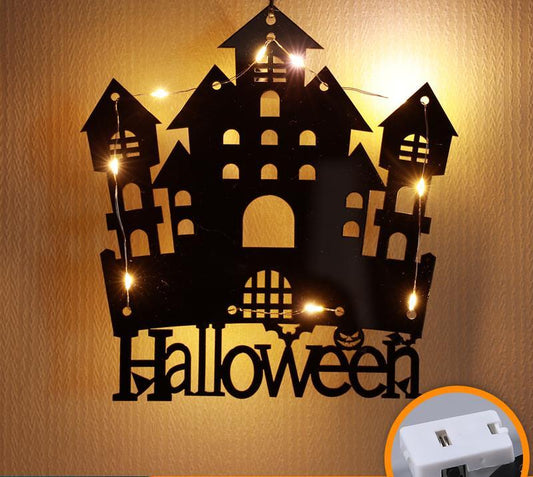 Halloween Light-Up Castle Wall Hanging