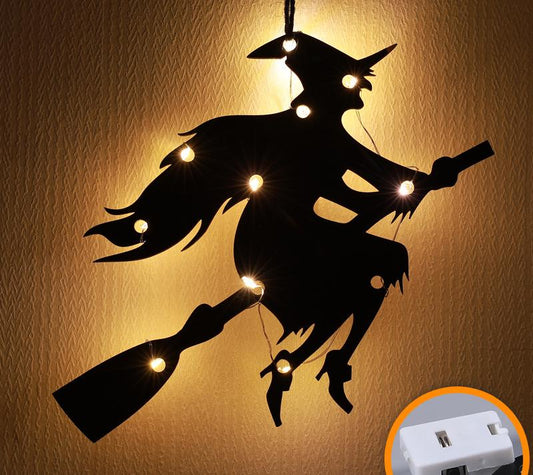 Halloween Light-Up Witch Hanging Decoration