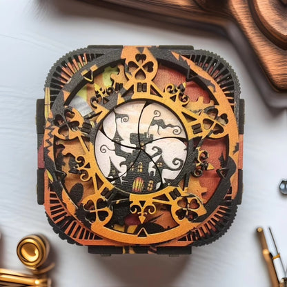 Halloween Wooden Music Box Puzzle
