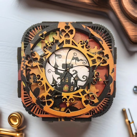 Halloween Wooden Music Box Puzzle