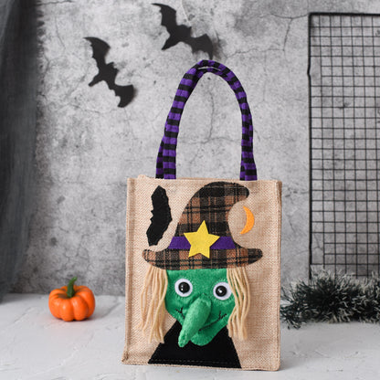 Halloween Burlap Witch Candy Bag