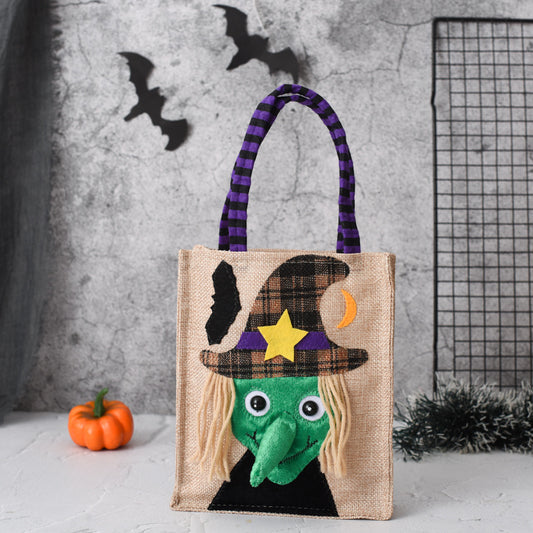 Halloween Burlap Witch Candy Bag