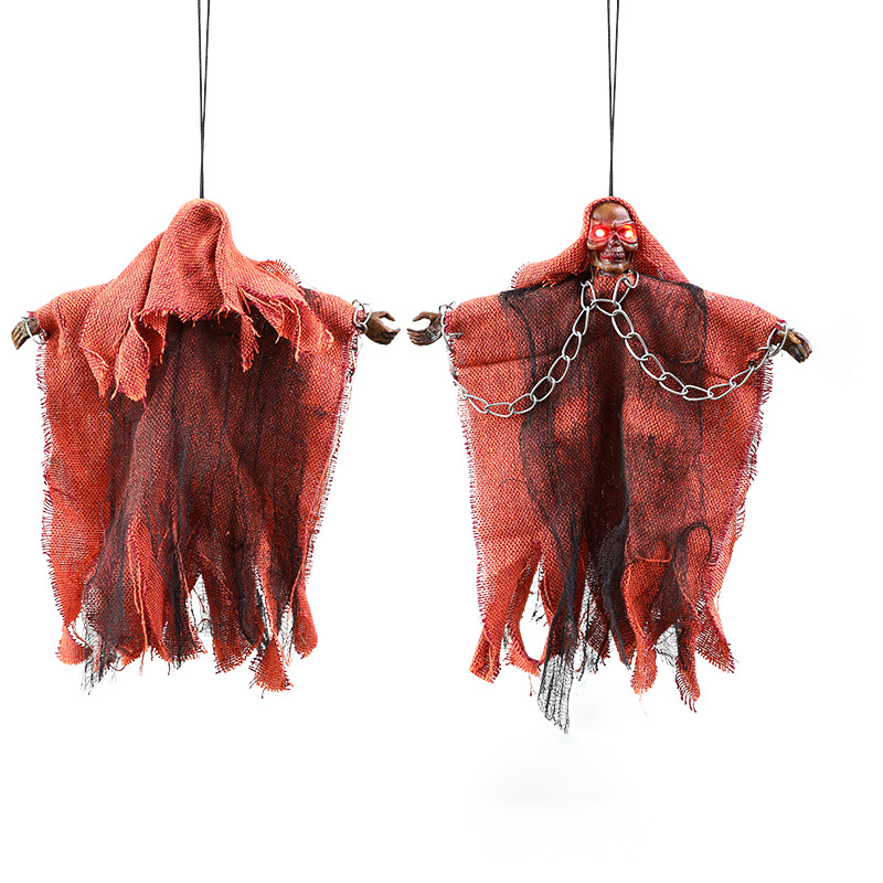 Halloween Hanging Red-Robed Ghost with Chains