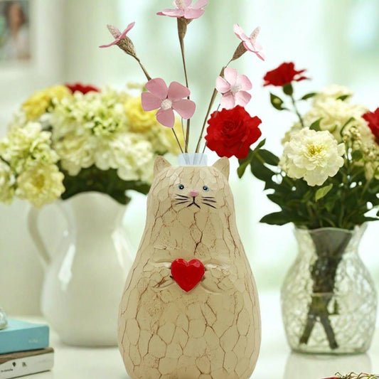 Handmade Resin Cat Vase