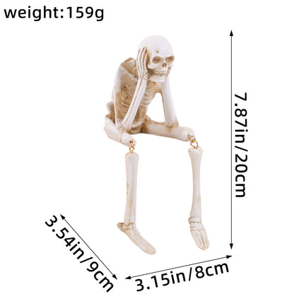 "Hear No Evil" Halloween Skeleton Figurine
