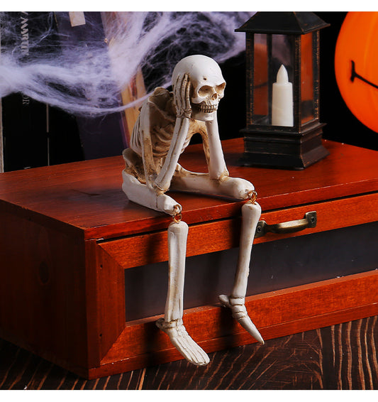 "Hear No Evil" Halloween Skeleton Figurine
