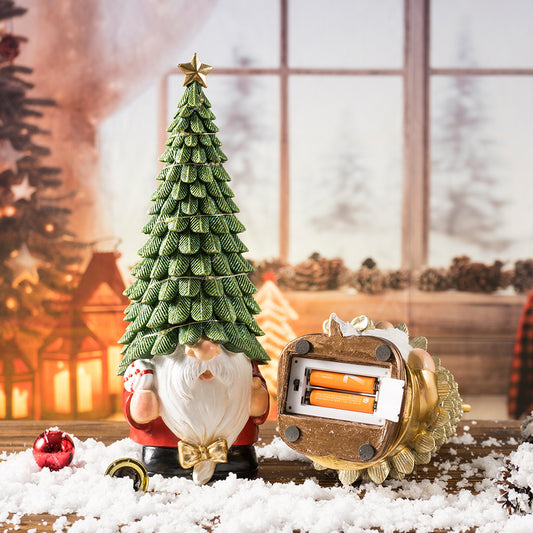 Glow-in-the-Dark Green Gnome Christmas Tree