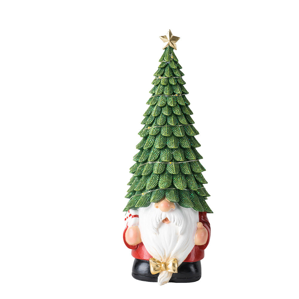Glow-in-the-Dark Green Gnome Christmas Tree