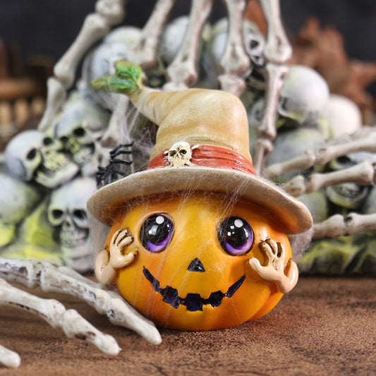 Pumpkin Elf Figurine with Hat