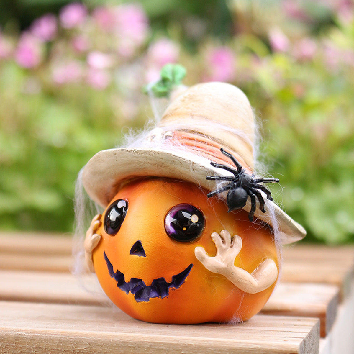 Pumpkin Elf Figurine with Hat