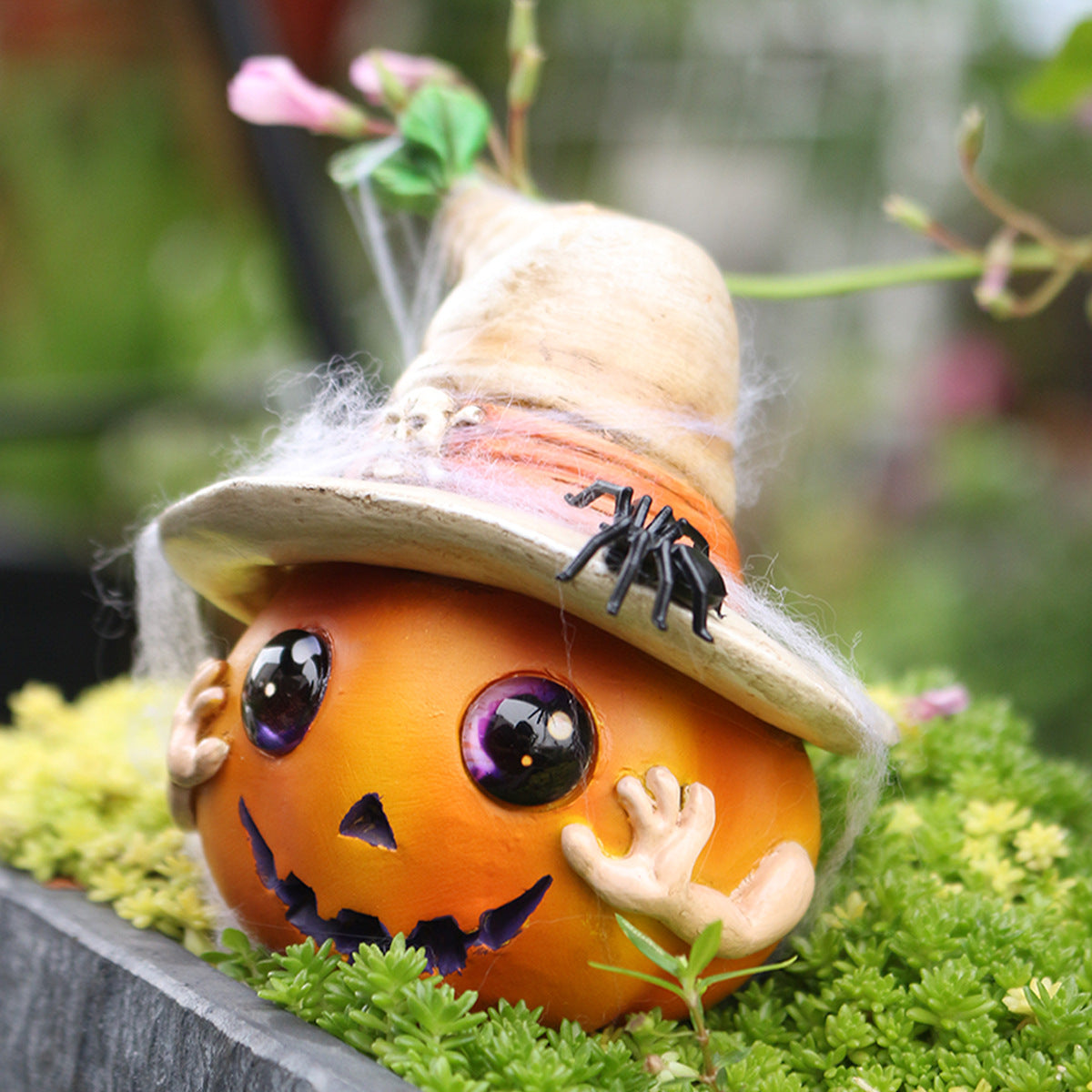 Pumpkin Elf Figurine with Hat