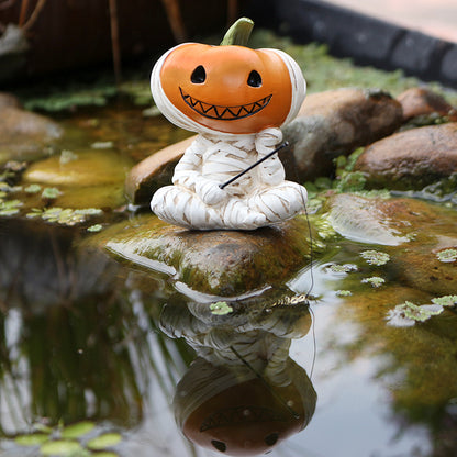 Resin Bandaged Pumpkin Fishing Ornament