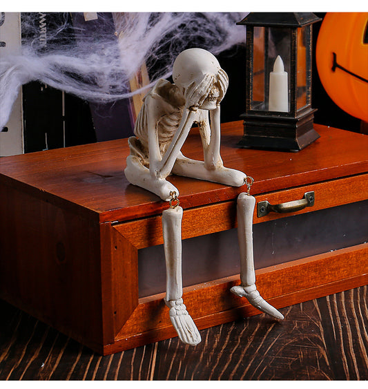 "See No Evil" Halloween Skeleton Figurine