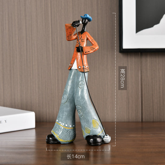 Soulful Singer Resin Sculpture
