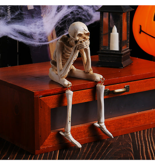 "Speak No Evil" Halloween Skeleton Figurine