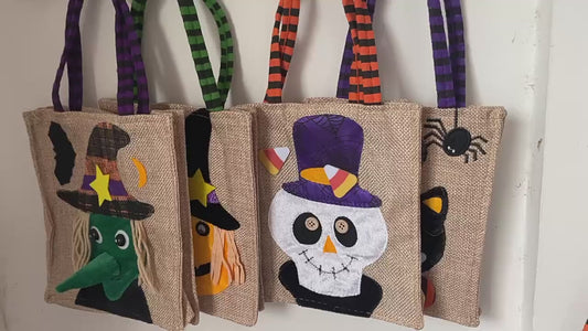 Halloween Burlap Witch Candy Bag